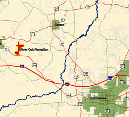 River Oak Map